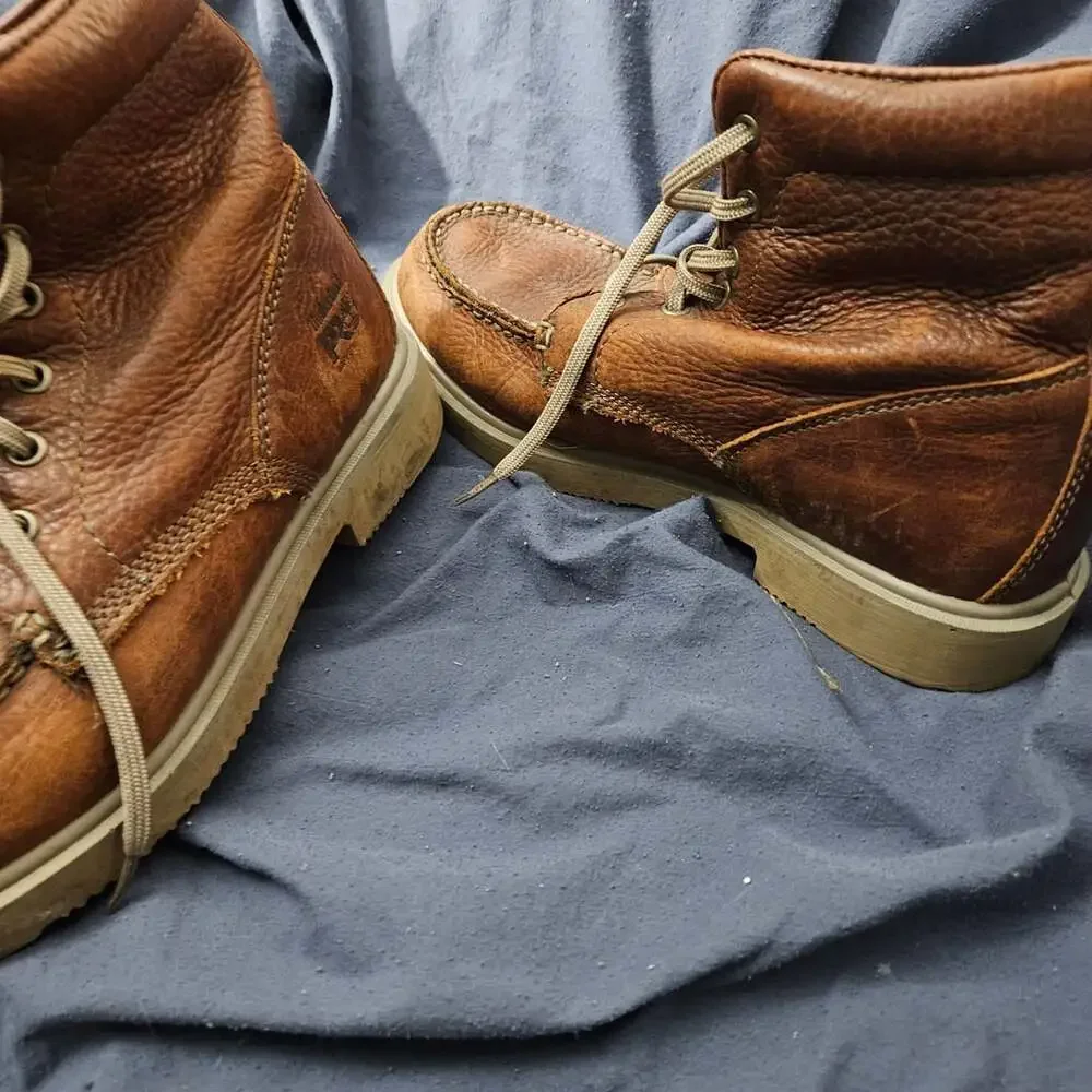 Timberland PRO Barstow Wedge Work Boots Brown Leather